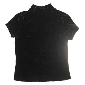 Forever 21 🎀 Black Velvet Turtle Neck, US S